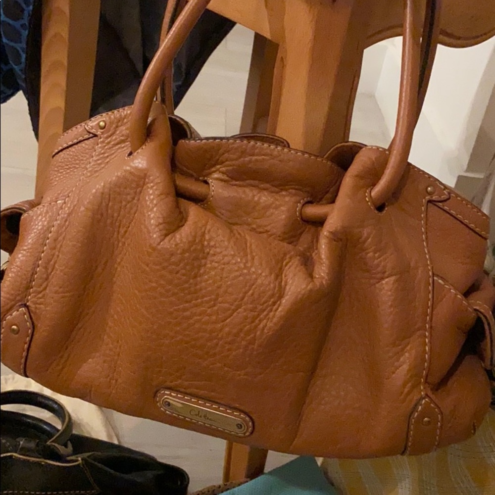 Cole haan camel leather purse
